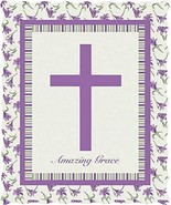 AMAZING GRACE CROSS Artist Phyllis Dobbs Licensed Quilted Throw 50 in x ... - £31.41 GBP