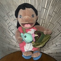 Disney Store Lilo &amp; Stitch Lilo With Scrump 14&quot; Plush Toy Doll Bag Camera Brush - £30.60 GBP