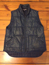 Vtg Big Smith Workwear Dk Navy Blue Polyester Puffer Vest Union USA Made... - $29.99