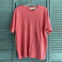 White Stag Knit Shirt Blouse ~ Sz XL 16/18 ~ Pink ~ Short Sleeve - £13.34 GBP