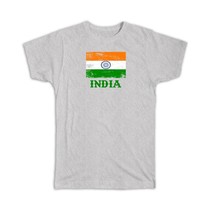 India : Gift T-Shirt Distressed Flag Patriotic Indian Expat Country - £19.98 GBP+