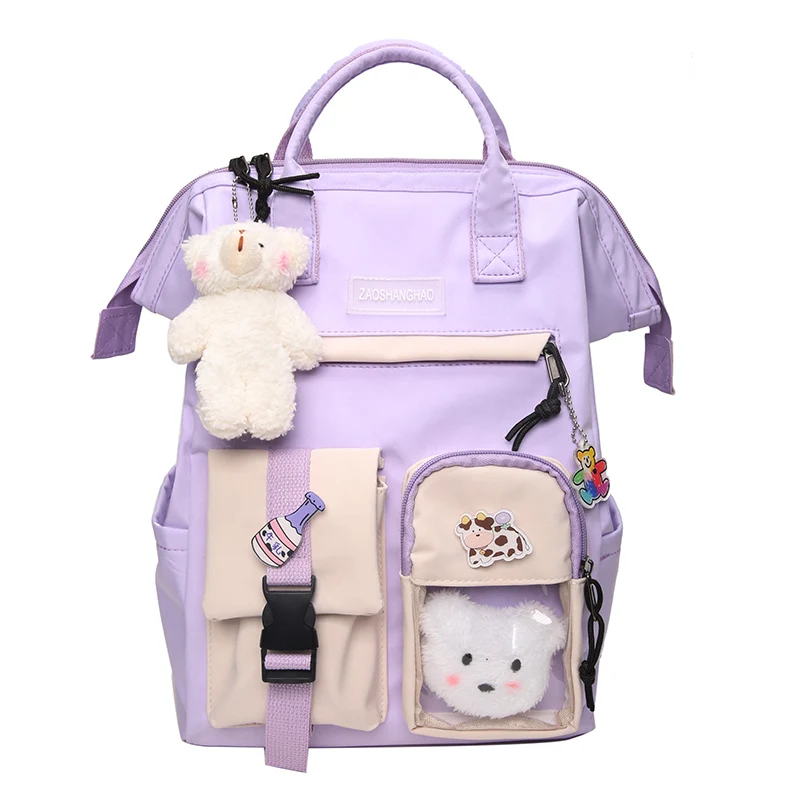 Large Capacity Backpack Female Waterproof Cute Schoolbag Kawaii Girl Laptop Bag  - $150.69