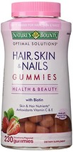 Nature&#39;s Bounty Hair Skin and Nails, 230 Gummies, 230 Count (Pack of 1) - £23.12 GBP