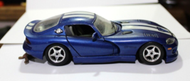 1996 Burago Dodge Viper GTS Coupe Blue White Stripes 1/24 - $14.80