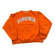 Vintage Y2K University of Virginia UVA Crewneck Sweatshirt Orange Men&#39;s ... - $29.99