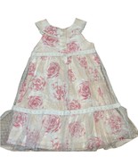 Polly Flinders 2T Vintage-Inspired Girls Pink Rose Dress Lace Overlay NWT - $549.34 MXN
