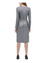 New Tommy Hilfiger Silver Pleated Sheath Dress Size 16 $129 - £63.26 GBP