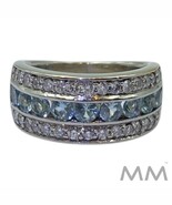 18K White Gold Aquamarine &amp; Diamond Ring - $5,009.70 CAD