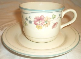 Lenox Chinastone Country Cottage Courtyard Tea Coffee Cup &amp; Saucer Set - £12.76 GBP