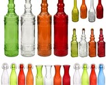 Glass Bottles Colorful Vintage with Cork Tops  or Flip-Top Metal   (Vari... - $6.99+