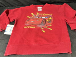 Lightning McQueen Disney Store Exclusive Red Sweatshirt Crewneck size 5/6 kids - £20.36 GBP