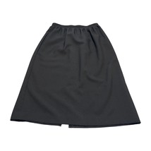 Blair A-Line Skirt Women&#39;s 12 Black 100% Polyester Elastic Waist Pleated Pull-On - £24.73 GBP