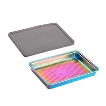 Anygleam Pink Rainbow 1Pc Food Grade Stainless Steel Crisper Box Food St... - $76.90
