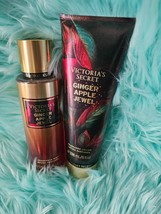 Victoria Secret Ginger Apple Jewel Fragrance Mist &amp; Body Lotion 2pc Set - £32.95 GBP