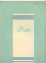 Hacienda Hotel and Casino Menu Las Vegas Nevada 1990 - £57.72 GBP