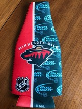 NHL Hockey Minnesota Wild Zipper Coozie Bottle Drink Coolers Bud Light B... - €7,17 EUR