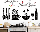 Kitchen Quote Wall Stickers Kitchen Dining Room Wall Decals Wall Art Kit... - £16.01 GBP