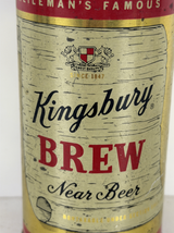 Kingsbury Brew Vintage Original Steel Beer Can 12oz Red Gold - $4.84