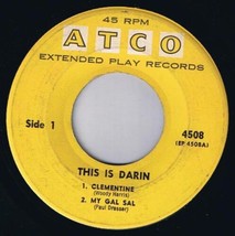 This Is Darrin Bobby Clementine My Gal Sal 45 rpm Guys &amp; Dolls Down With Love - £3.92 GBP