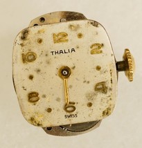 Vintage Thalia Nova Ladies Swiss Watch Face AS IS 17J Repair Parts - $24.74