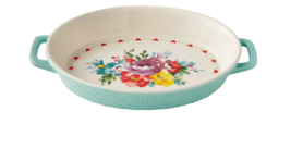 Pioneer Woman ~ Sweet Romance Blossoms ~ 7&quot; x 10.75&quot; ~ Oval ~ Stoneware Baker - £26.16 GBP