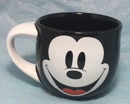 Disney Store Exclusive Mickey Mouse 16 Oz Ceramic Coffee Mug Black &amp; White - $12.86