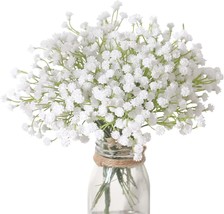 Veryhome 10Pcs 30 Bunches Fake Babys Breath Flowers Artificial White Flo... - £35.54 GBP