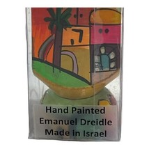 VTG NEW Jerusalem Hanukkah Hand Painted Dreidle with Stand Chanukah Gift Jewish - £29.98 GBP