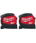 Milwaukee - 48-22-0425G - 25 ft. x 1.2 in. Wide Blade Tape Measure - 2 Pack - £47.14 GBP
