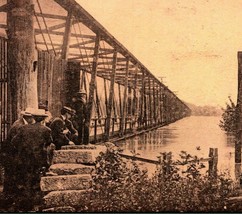 Congaree Bridge Columbia SC Showing High Water Mark 1908 Flood DB Postcard Q17 - £15.53 GBP