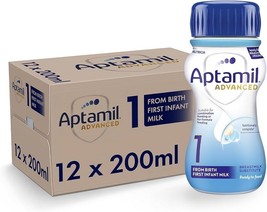 Aptamil Advanced 1 First Infant Milk from Birth Ready To Feed 200ml x 12 - €26,79 EUR