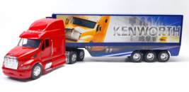 Peterbilt Red Semi Trucks Hauler Diecast Model 1:32 Scale w/ Kenworth Tr... - $26.52