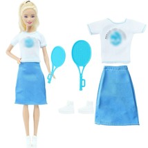 Doll Fashion Outdoor Sport suit Tennis Racket And Clothes Outfit For Barbie Doll - £8.51 GBP