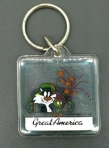 Warner Brothers 1986 Great America Keychain Sylvester the Cat Tweety Bird - £11.71 GBP