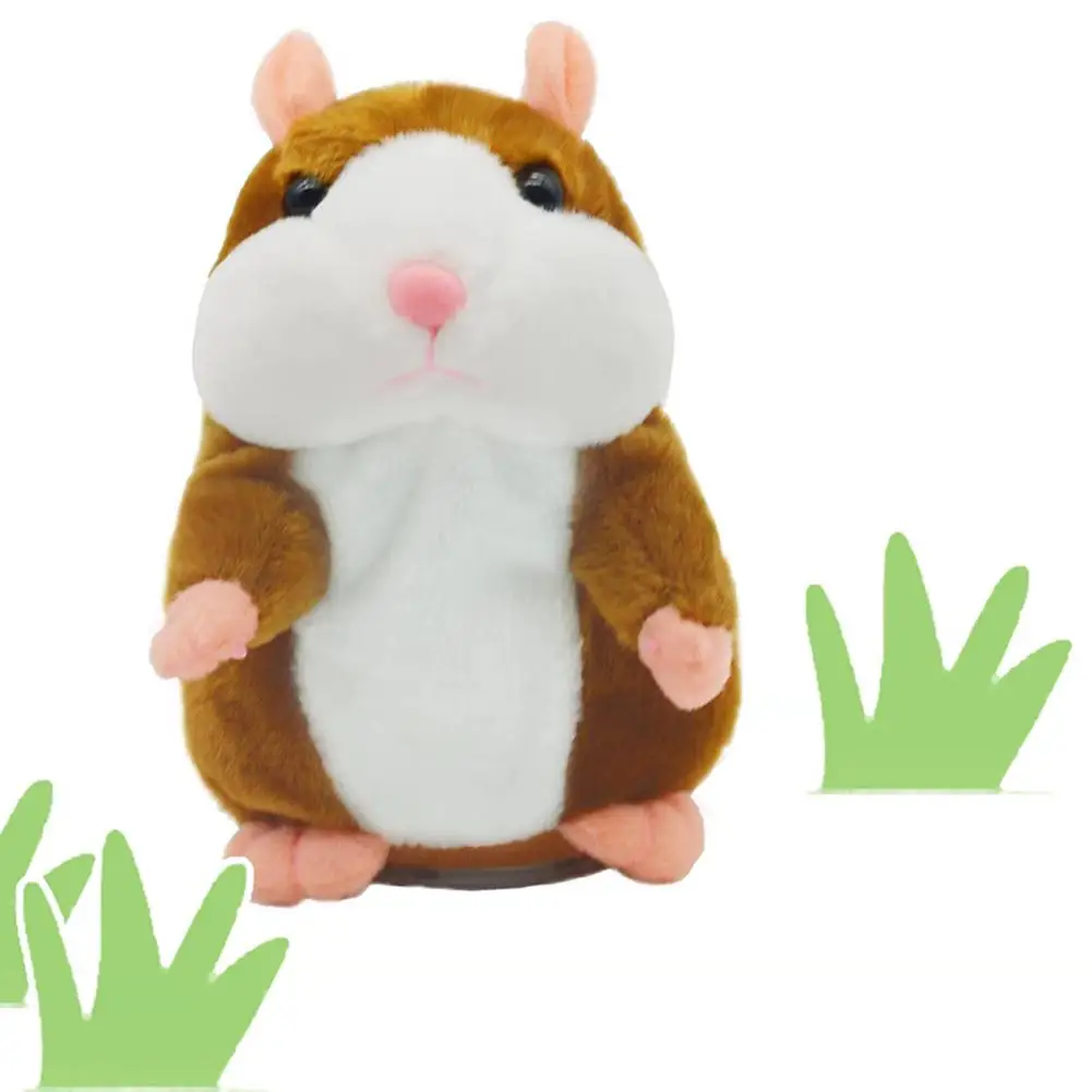 Play Cute Talking Hamster Plush Animal Doll Sound Record Repeat Educational Play - £23.12 GBP