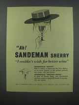 1954 Sandeman Sherry Advertisement - Ah! Sandeman Sherry - £14.78 GBP