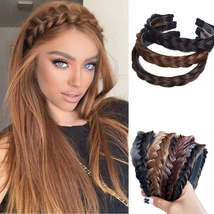 Women Hair Band Fishbone Braid Lazy Wig Twist Braid Headband Hairpin Boh... - £2.32 GBP+