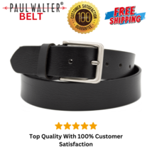 PaulWalter Men belts Full Grain Genuine Leather Casual Dress Jeans Belts for Men - £12.44 GBP+