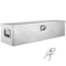 VEVOR Heavy Duty Aluminum Truck Bed Tool Box, Diamond Plate, 39"x13"x10"... - $120.99