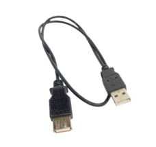 USB 2.0 A Male to A Female Extension Cable, 20” - Black - £6.98 GBP