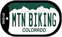 Mountain Biking Colorado Novelty Metal Dog Tag Necklace DT-8245 - £12.55 GBP