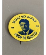 1983 Re-elect Dock Hatfield Union County Register Local Button Pin Campa... - £9.34 GBP