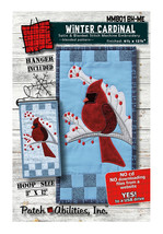 Patch Abilities Winter Cardinal Machine Embroidery Version W/Buttons and Hanger - £47.03 GBP
