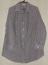 New Womens Cj Banks Pinstripe Blouse Size 1X - £20.14 GBP