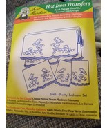 Aunt Marthas Hot Iron Transfers NIP 3049 Pretty Bedroom Set - $34.21 MXN