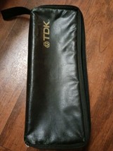 Vintage TDK 15 Cassette Tape Leather Storage Holder Soft Carrying Case - $11.88