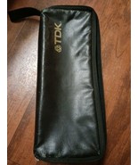 Vintage TDK 15 Cassette Tape Leather Storage Holder Soft Carrying Case - $225.80 MXN
