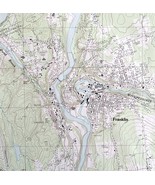 Map Franklin New Hampshire USGS 1987 Topographic Geo 1:24000 27x22&quot; TOPO12 - $834.40 MXN