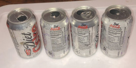 Diet Coca-Cola Diet Coke Vintage 1997 Set Of 4 Bubble Theme Soda Cans - $9.38
