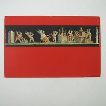 Postcard Art Painting Pompeii House of the Vettii Goldsmith Cupids Red Antique - £4.82 GBP